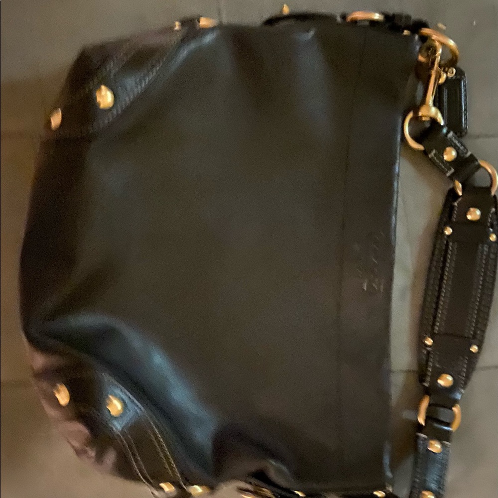 Coach Carly in Black leather
